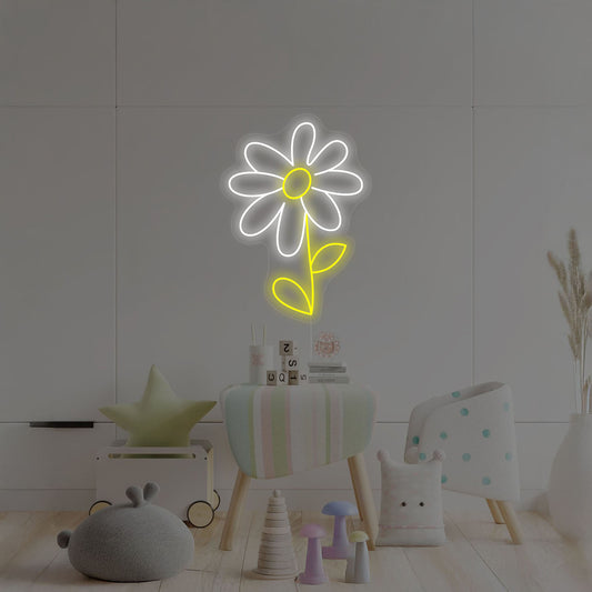 Daisy Flower Kids Room Decor Neon Sign