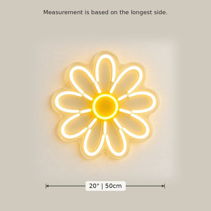 Daisy Flower Warm White LED Neon Sign - Shineneon