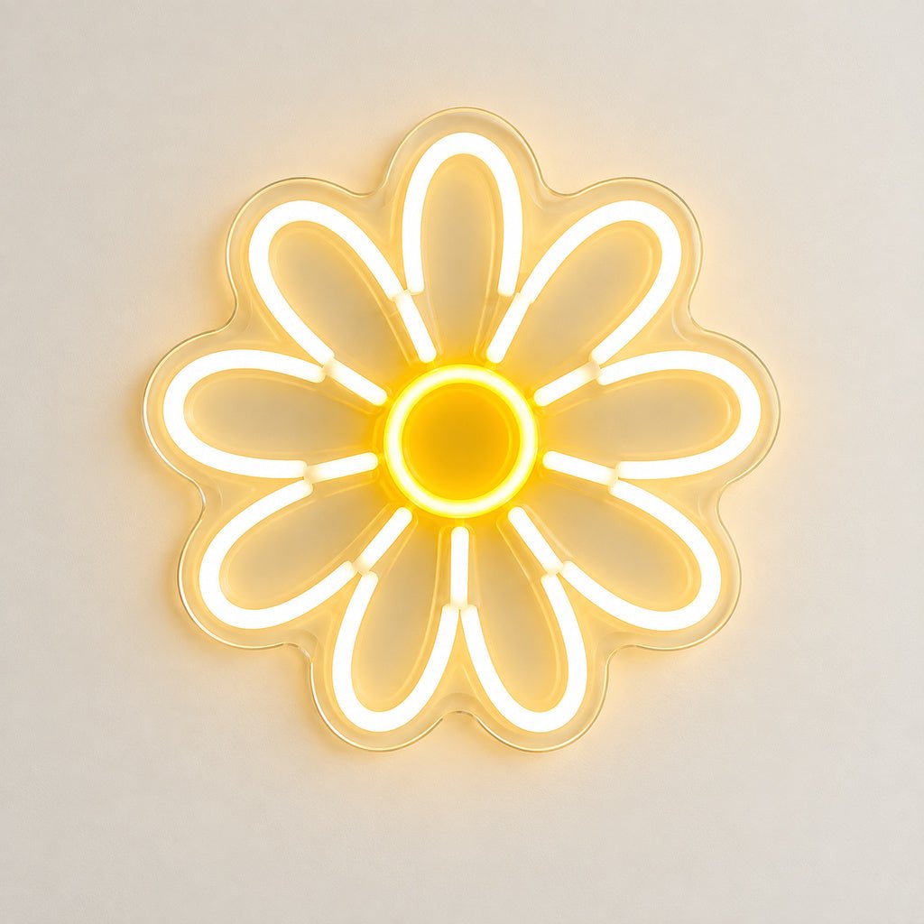 Daisy Flower Warm White LED Neon Sign - Shineneon