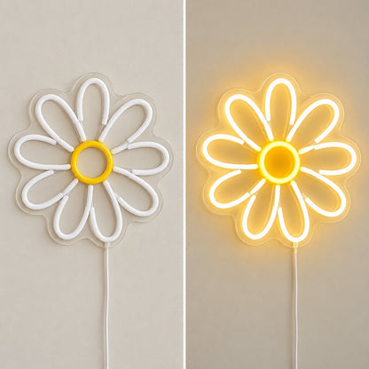Daisy Flower Warm White LED Neon Sign - Shineneon