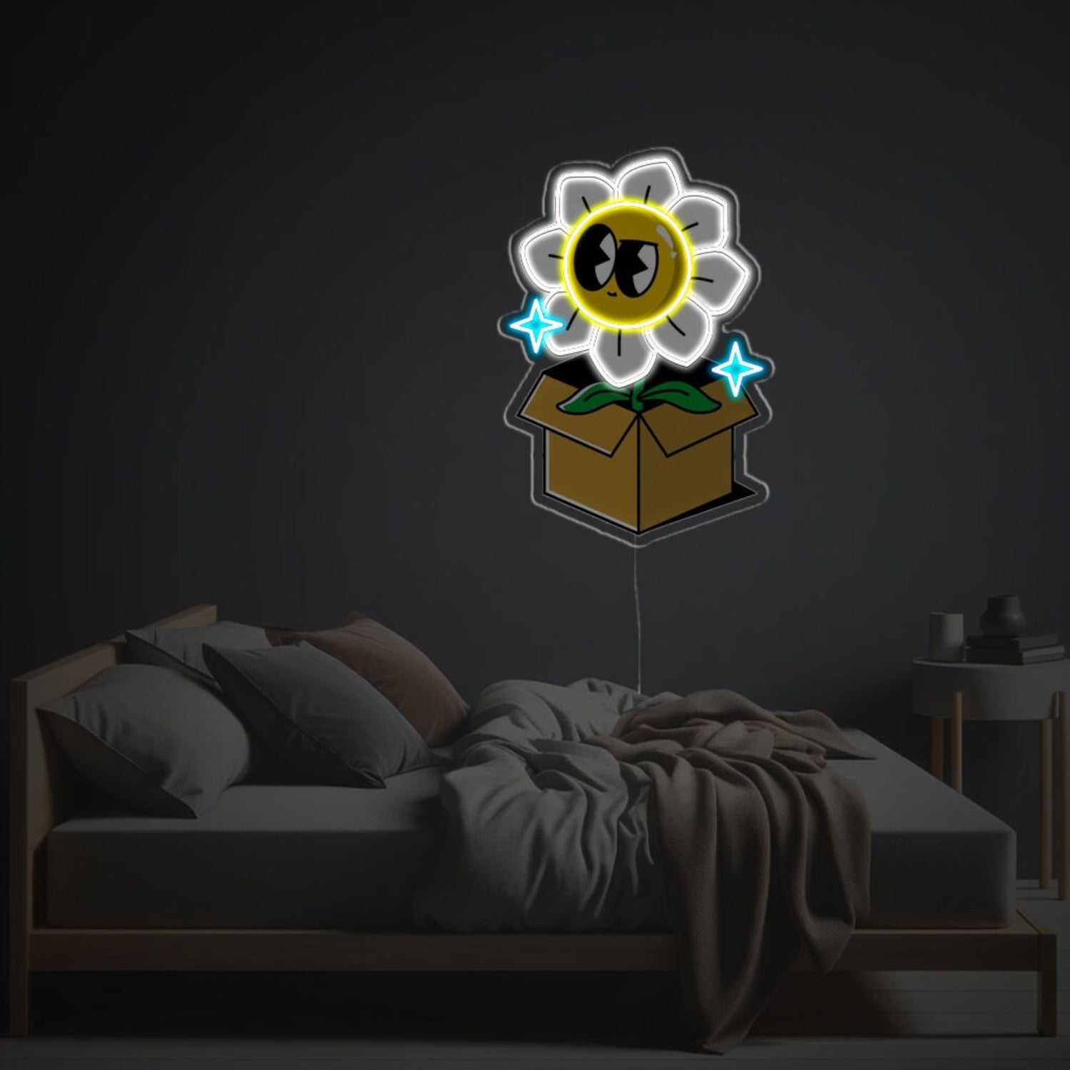 Daisy On The Box Led Neon Acrylic Artwork | Shineneon