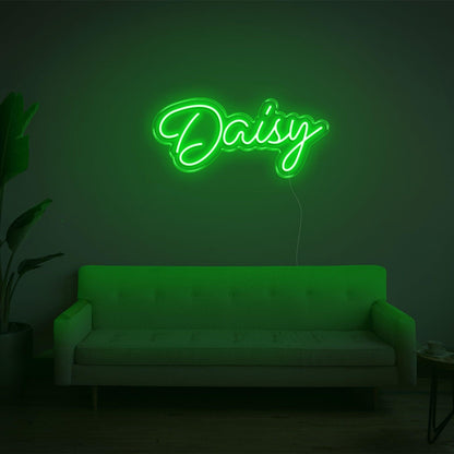 Daisy Teal Led Neon Sign For Living Room Decor | Shineneon