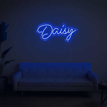 Daisy Teal Led Neon Sign For Living Room Decor | Shineneon