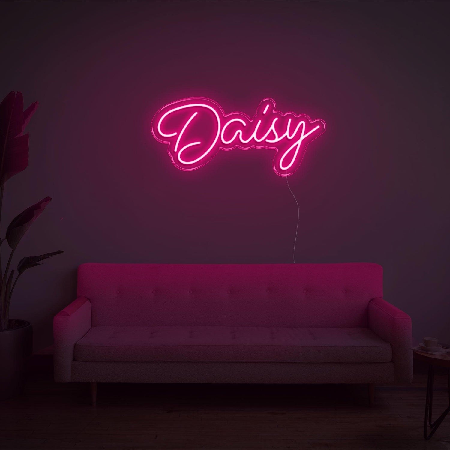 Daisy Teal Led Neon Sign For Living Room Decor | Shineneon