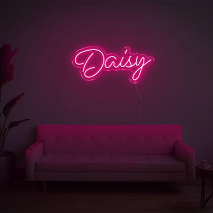 Daisy Teal Led Neon Sign For Living Room Decor | Shineneon