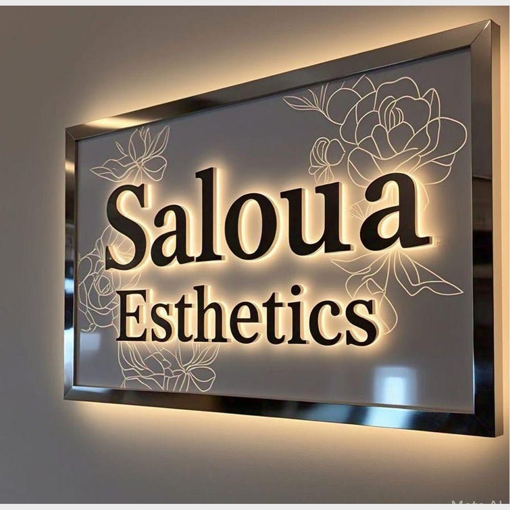 Daloua Esthetics 3D Backlit Channel Letters Led Light Sign - Shineneon