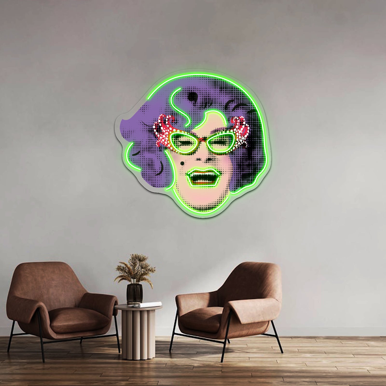 Dame Edna Everage Pop Art Artwork Business Led Sign | Shineneon