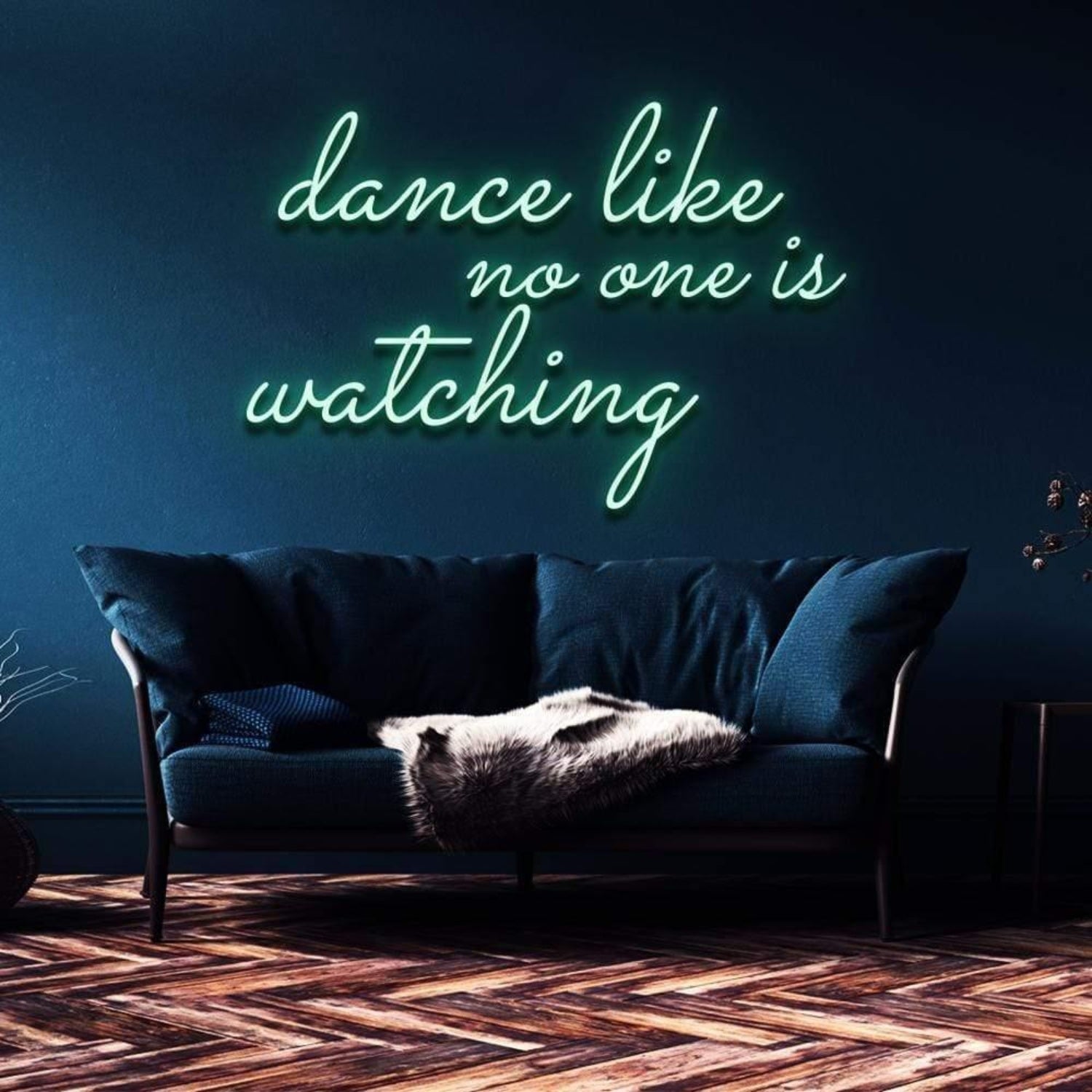 Dance Like No Ones Watching Light Blue Artful Led Neon Sign For Modern Room Decor | Shineneon