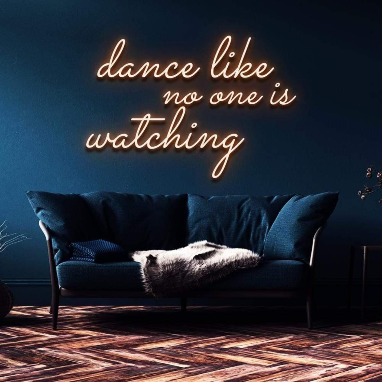 Dance Like No Ones Watching Light Blue Artful Led Neon Sign For Modern Room Decor | Shineneon