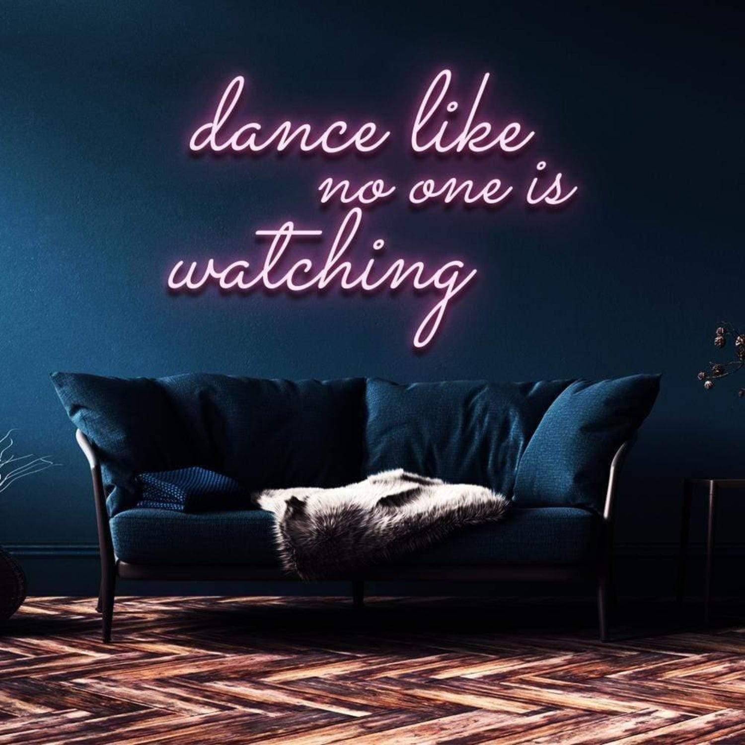 Dance Like No Ones Watching Light Blue Artful Led Neon Sign For Modern Room Decor | Shineneon
