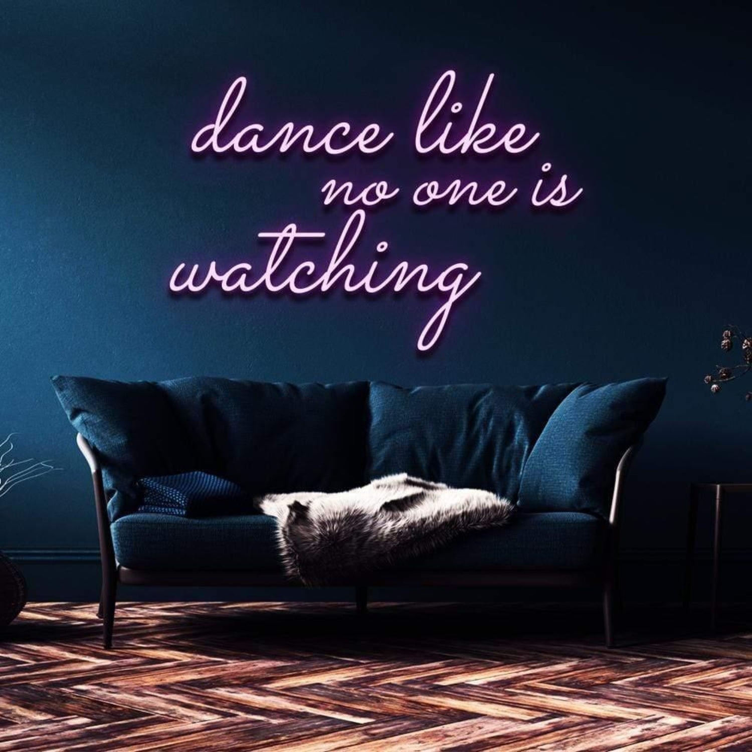 Dance Like No Ones Watching Light Blue Artful Led Neon Sign For Modern Room Decor | Shineneon
