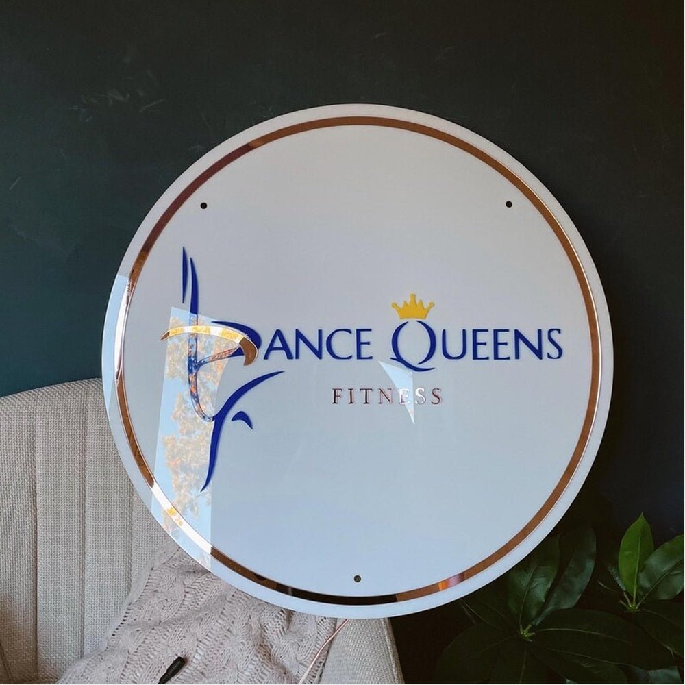 Dance Queens Acrylic Business Logo Sign - Shineneon