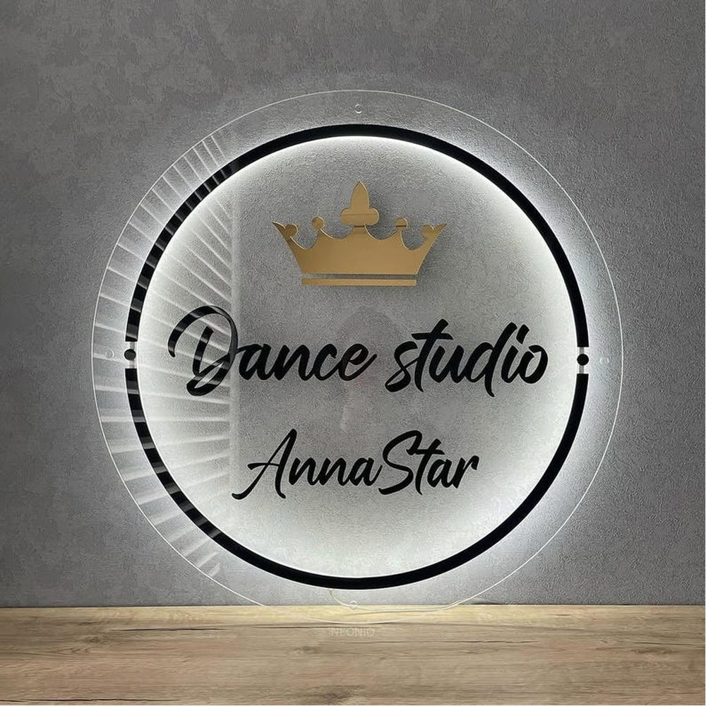Dance Studio Annastar Acrylic Business Logo Sign - Shineneon