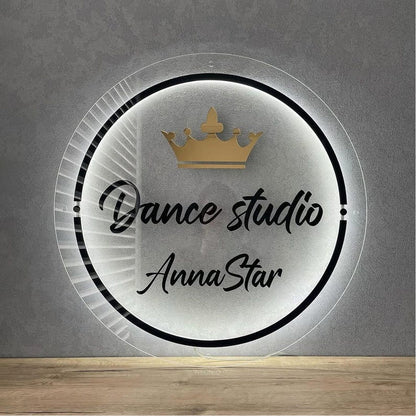 Dance Studio Annastar Acrylic Business Logo Sign - Shineneon