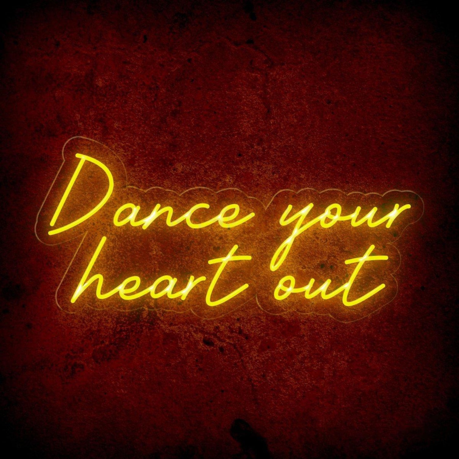 Dance Your Heart Out White Script Led Neon Sign For Dance Retro Bar Decor | Shineneon