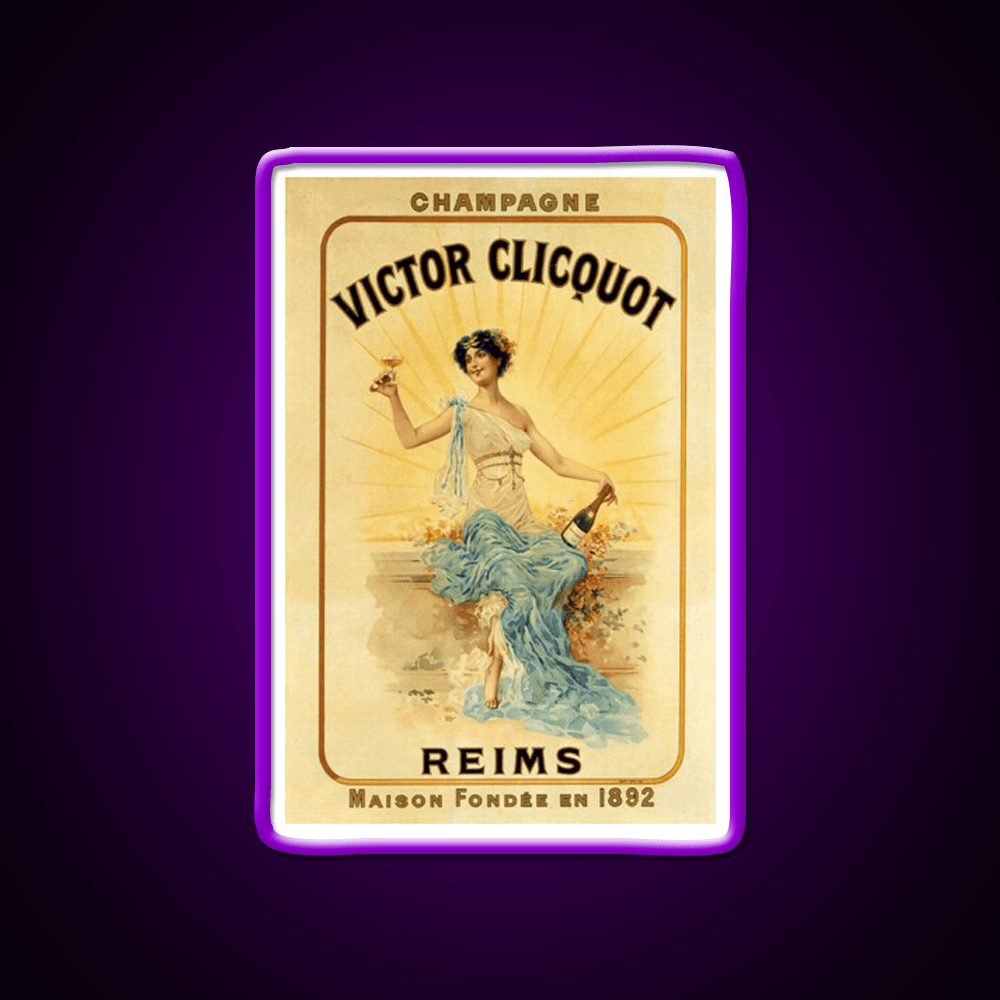 Dancer Victor Clicquot Poster Cocktail Bar Decor Led Neon Sign Rgb Color - Shineneon