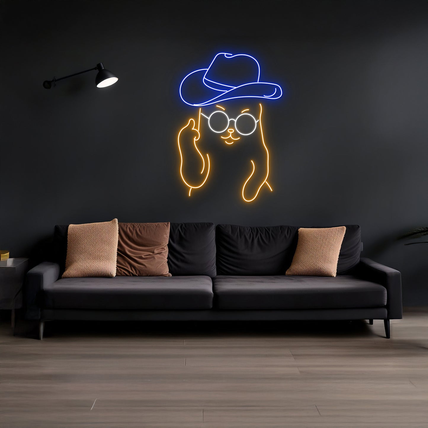 Dancing Cat With Hat Led Sign