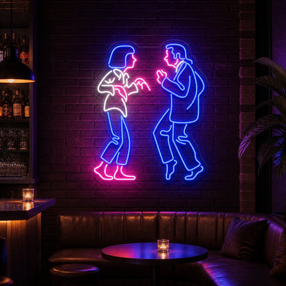 Dancing Couple Vintage LED Neon Sign real lifestyle scene