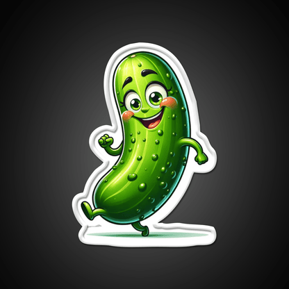 Dancing Delight Cucumber Slim Veggie Cartoon Snack Food Led Neon Sign Rgb Color - Shineneon
