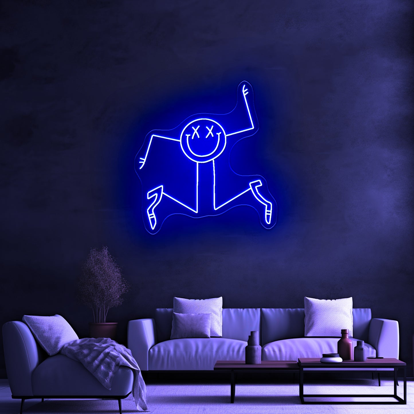 Dancing Lady With Smile Funny Neon Signs Wall Art