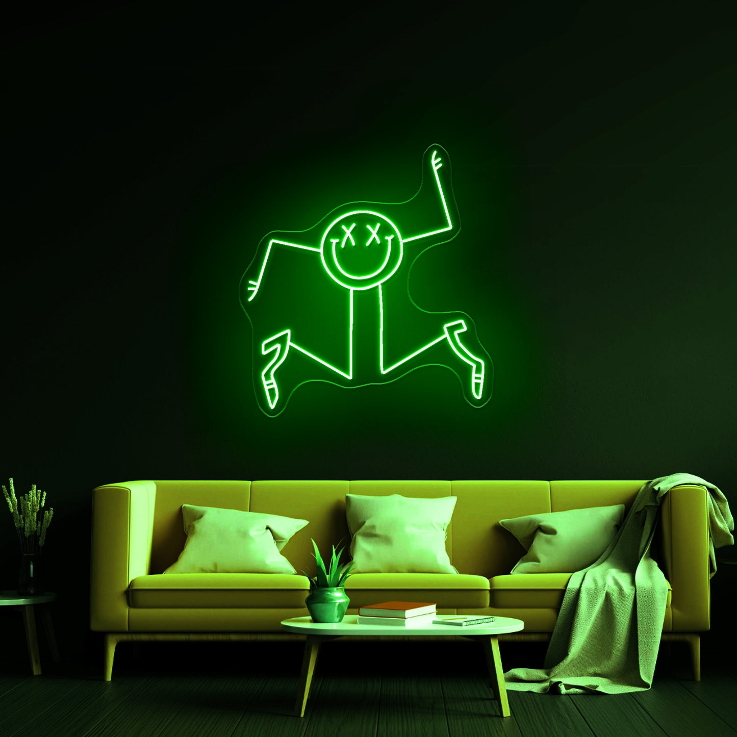 Dancing Lady With Smile Funny Neon Signs Wall Art