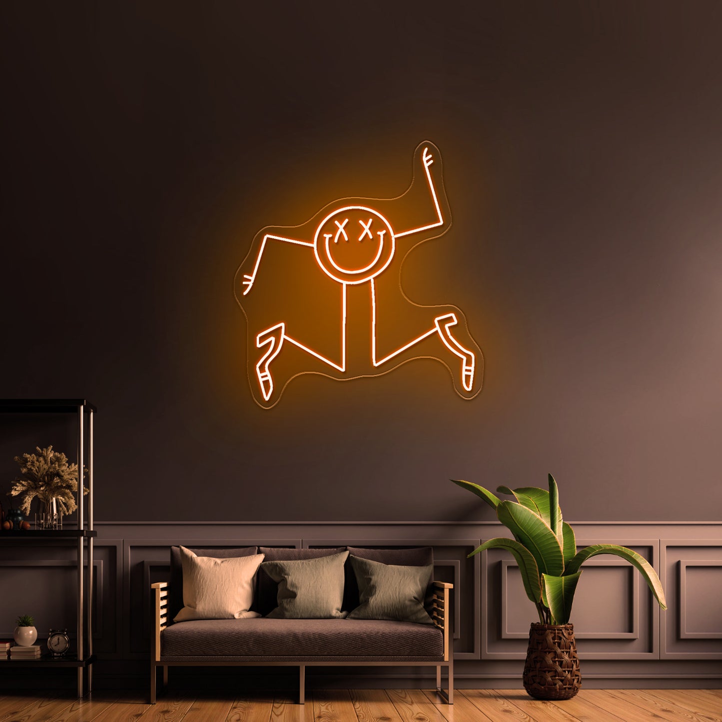 Dancing Lady With Smile Funny Neon Signs Wall Art