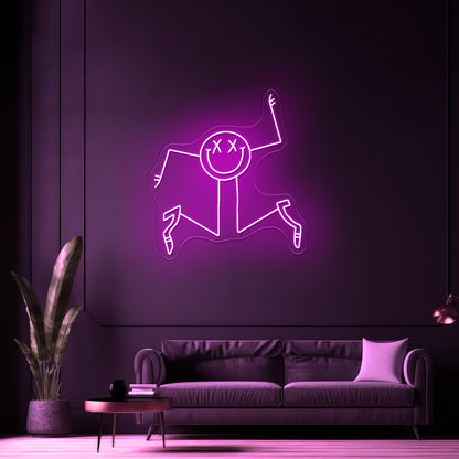 Dancing Lady With Smile Funny Neon Signs Wall Art