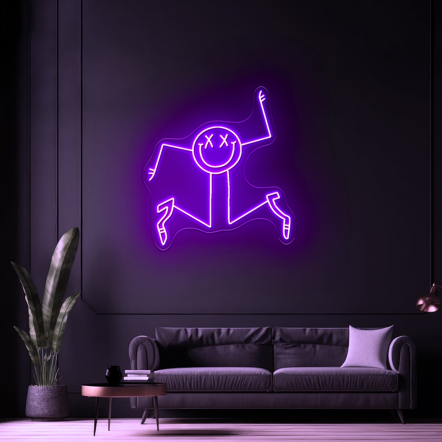 Dancing Lady With Smile Funny Neon Signs Wall Art