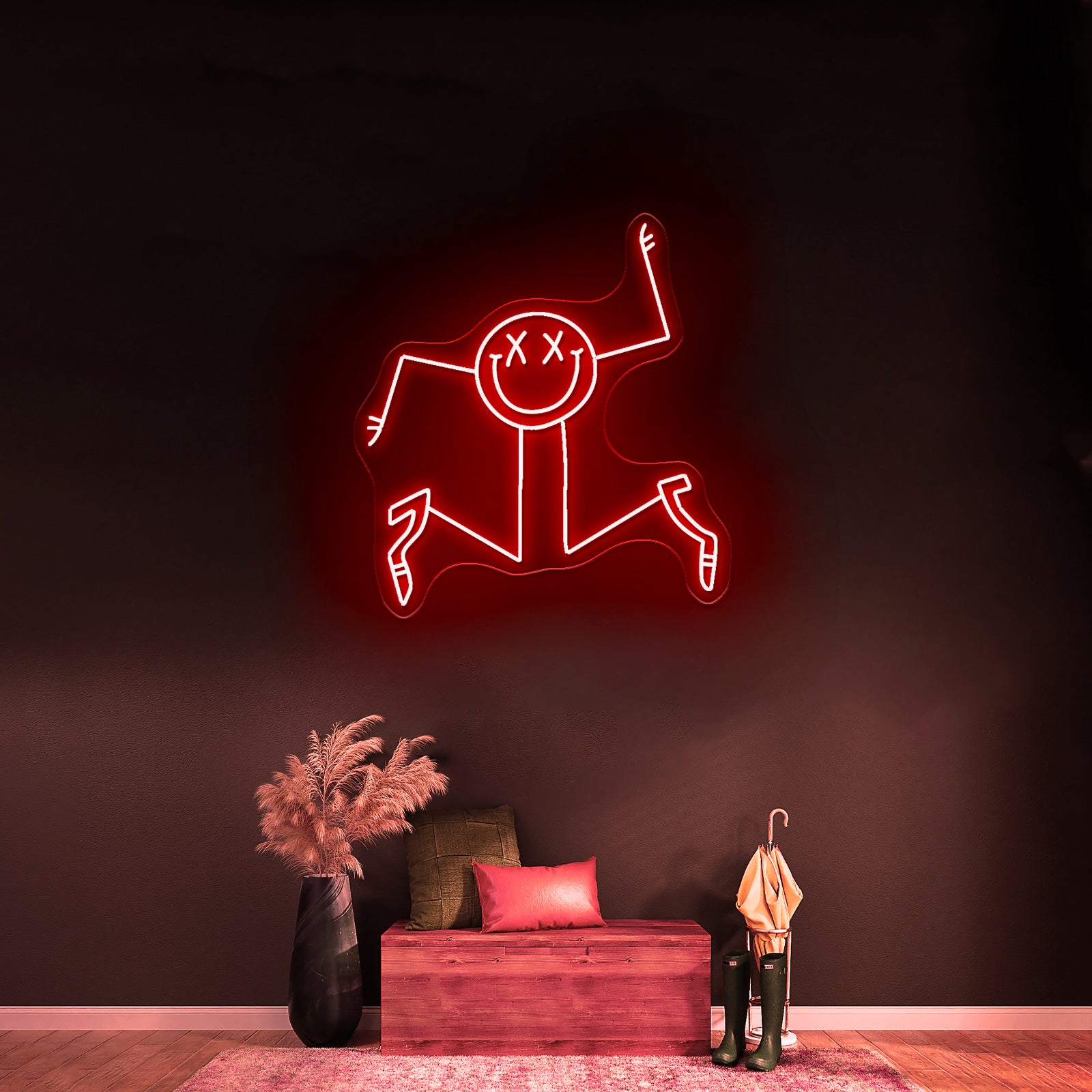 Dancing Lady With Smile Funny Neon Signs Wall Art | Shineneon