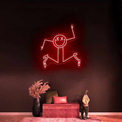 Dancing Lady With Smile Funny Neon Signs Wall Art