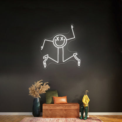 Dancing Lady With Smile Funny Neon Signs Wall Art