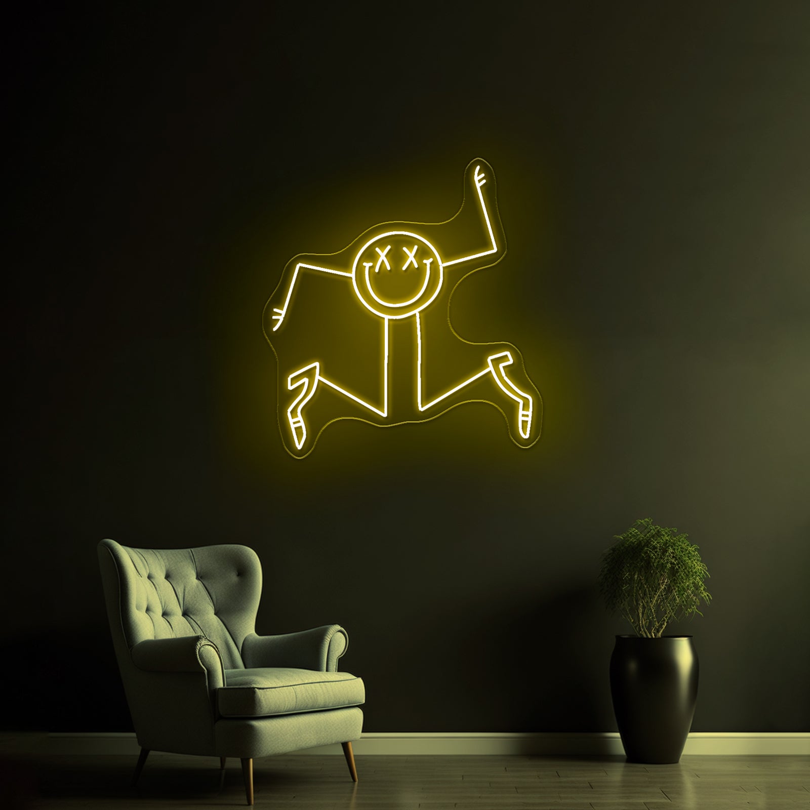 Dancing Lady With Smile Funny Neon Signs Wall Art | Shineneon