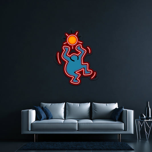 Dancing Man Artwork Affordable Custom Neon Signs