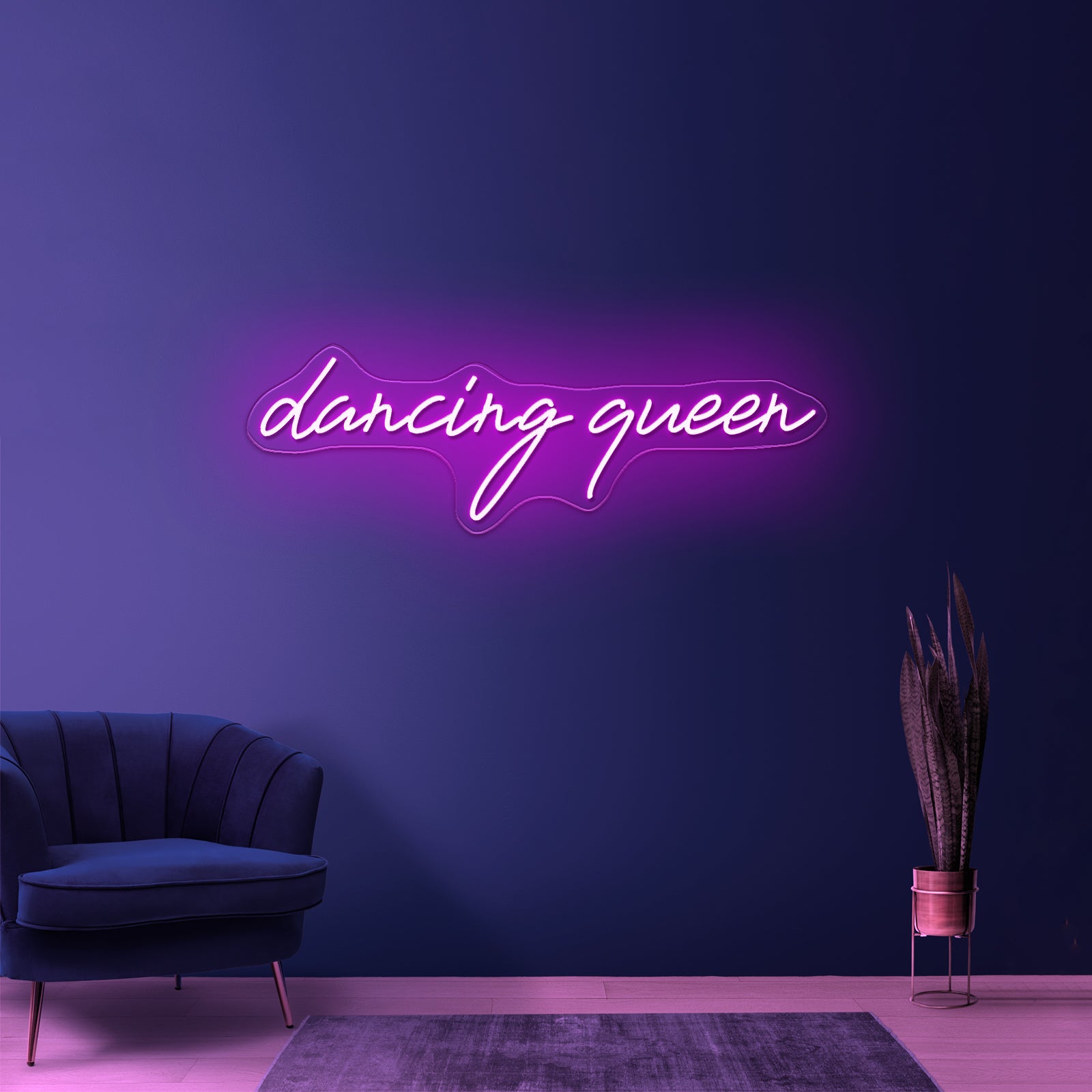 Dancing Queen Charming Led Neon Signs Free Shipping - LED neon sign close-up detail