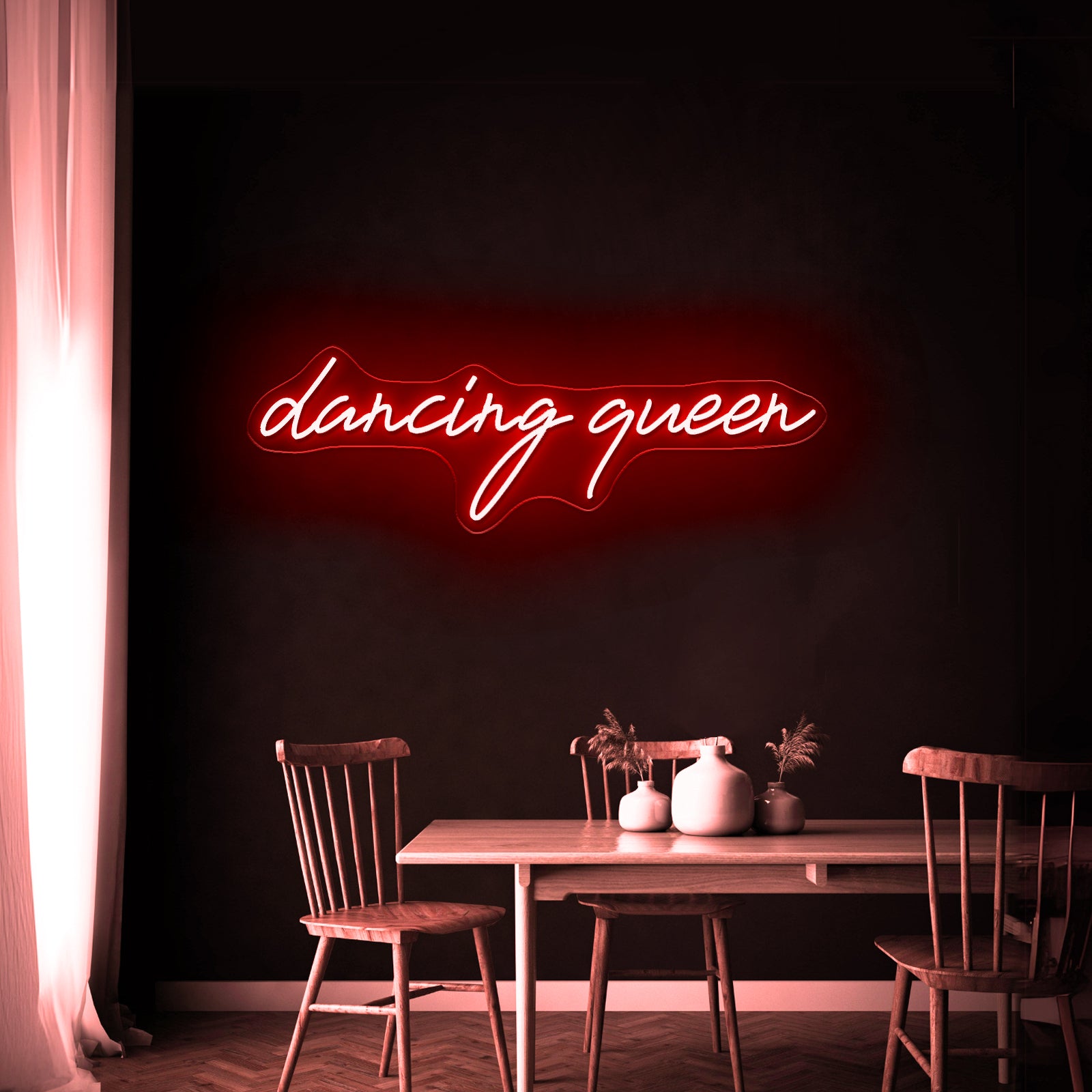 Dancing Queen Charming Led Neon Signs Free Shipping - Custom LED neon sign front view