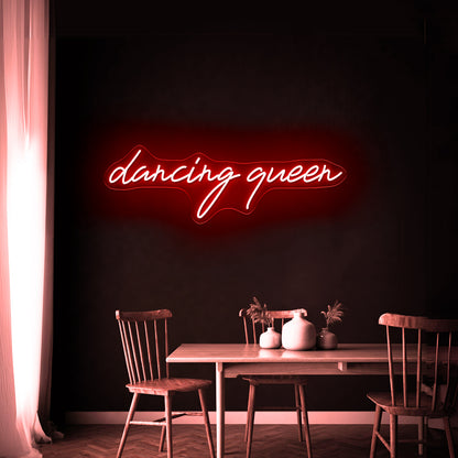 Dancing Queen Charming Led Neon Signs Free Shipping - Custom LED neon sign front view
