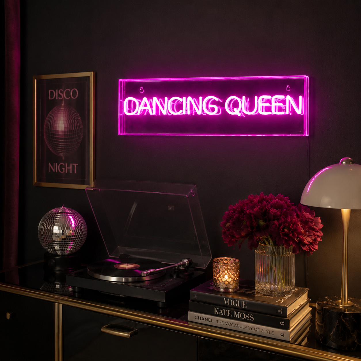 Dancing Queen LED Neon Sign - 03 Real Lifestyle Scene