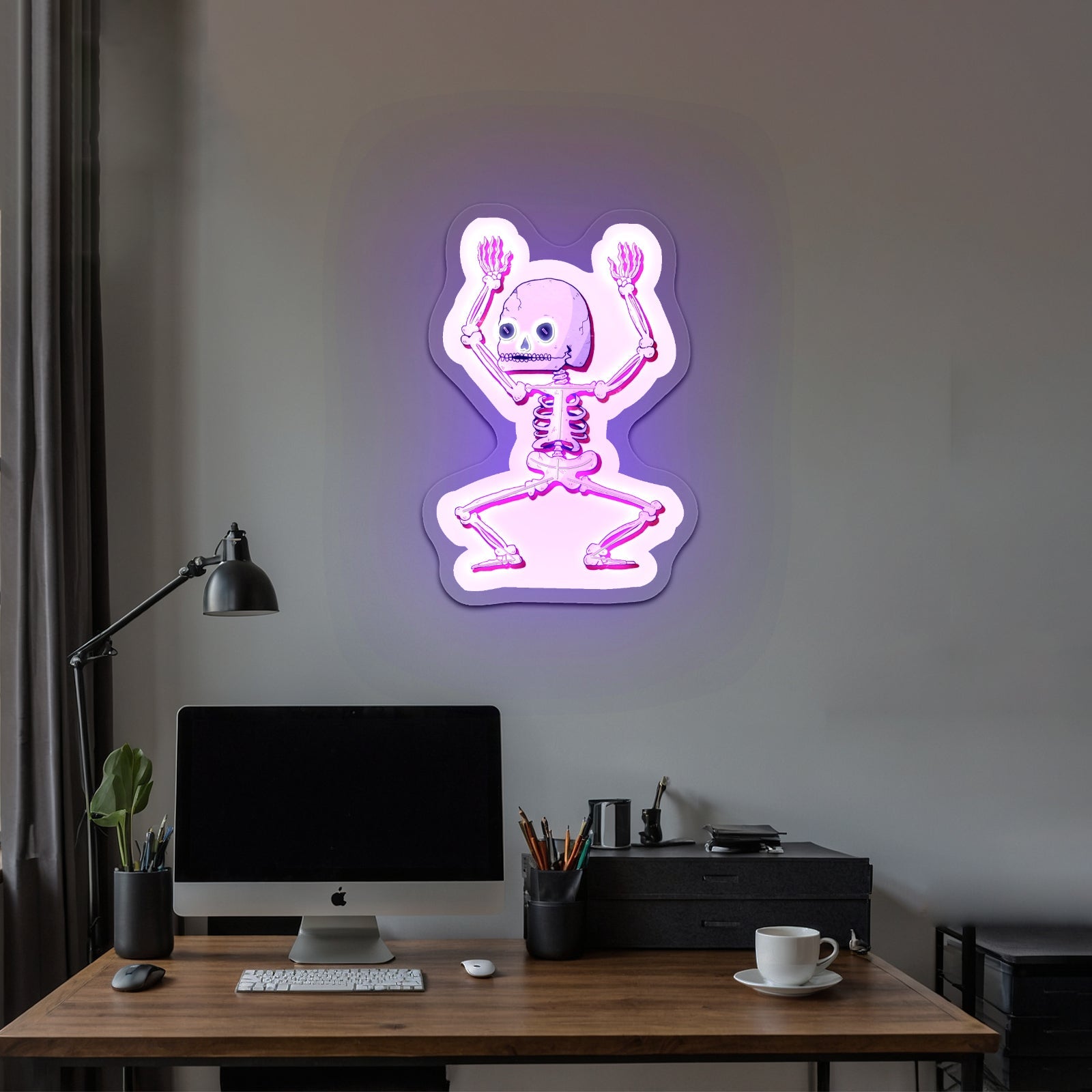 Dancing Skeleton Halloween Neon Signs For Neon Sign Wall Art - Shineneon