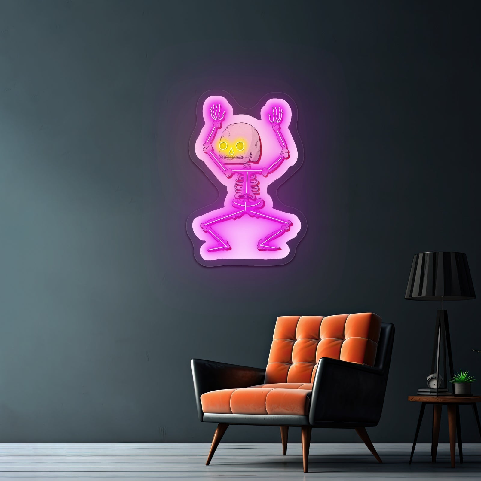 Dancing Skeleton Halloween Neon Signs For Neon Sign Wall Art - Shineneon