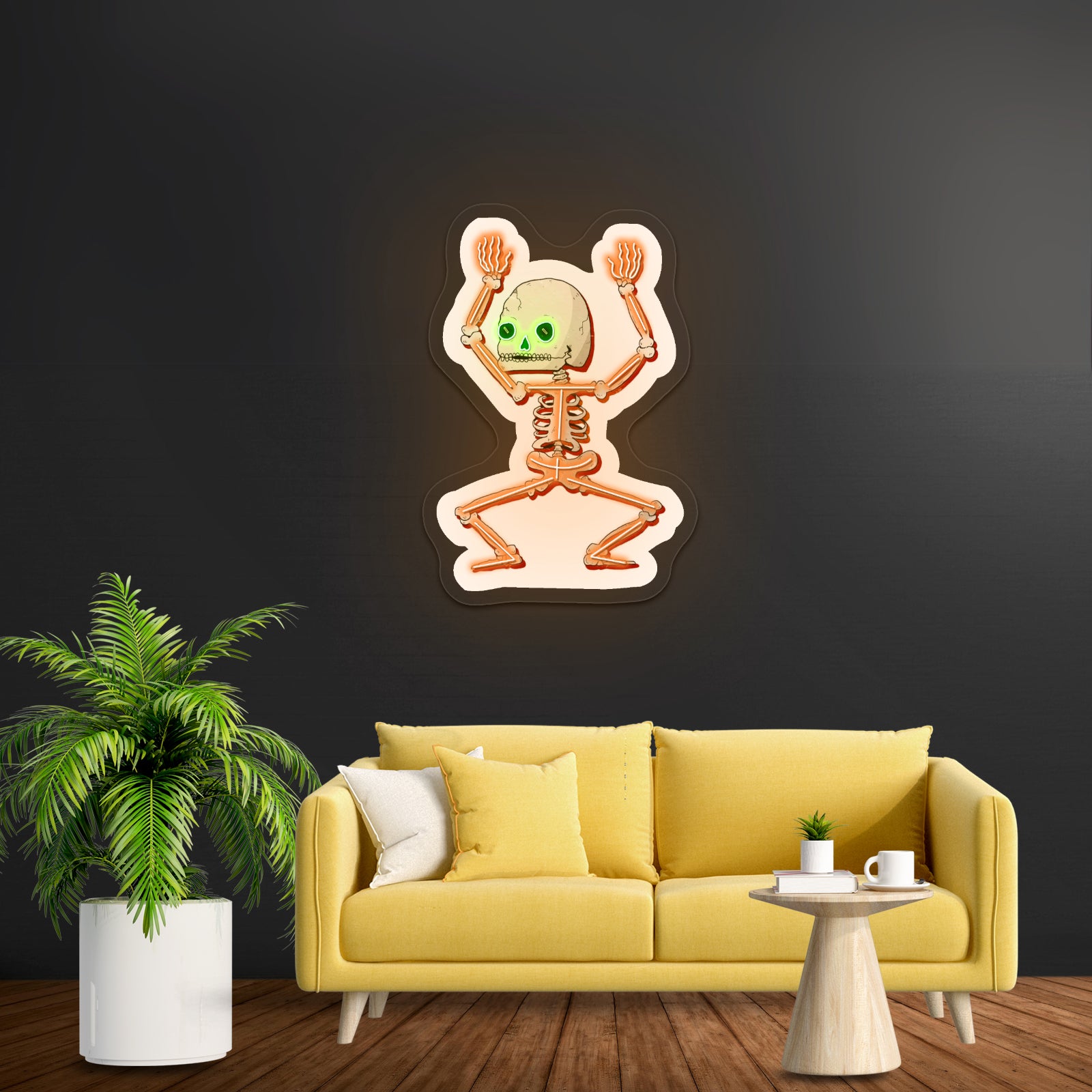 Dancing Skeleton Halloween Neon Signs For Neon Sign Wall Art