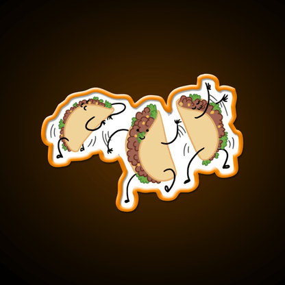 Dancing Taco Led Neon Sign Mexican Food Sign Rgb Color - Shineneon