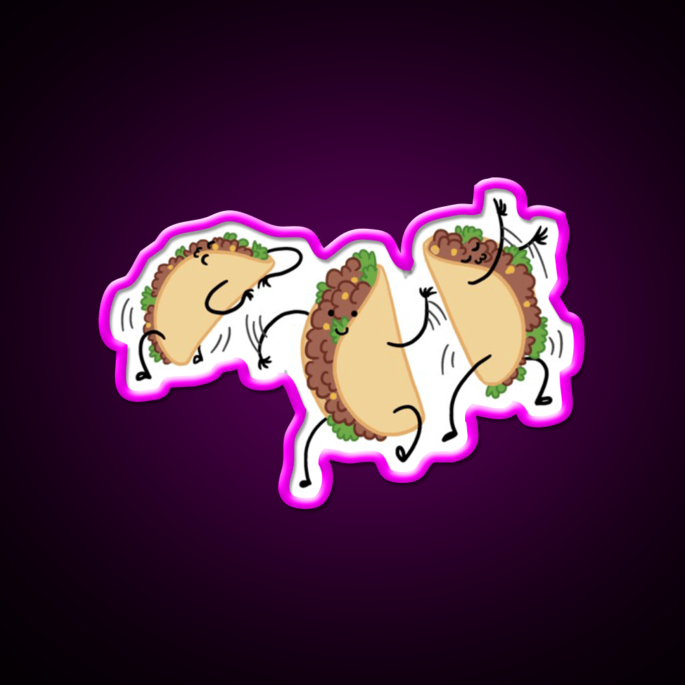 Dancing Taco Led Neon Sign Mexican Food Sign Rgb Color - Shineneon
