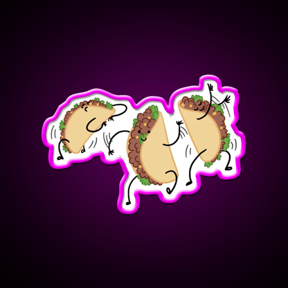 Dancing Taco Led Neon Sign Mexican Food Sign Rgb Color - Shineneon