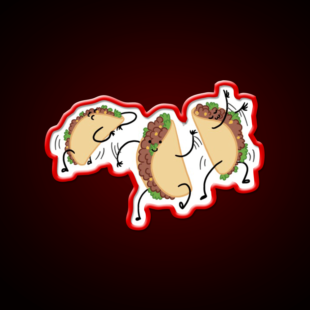 Dancing Taco Led Neon Sign Mexican Food Sign Rgb Color - Shineneon