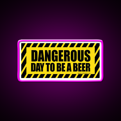 Danger Dangerous Beer Bar Decor Led Neon Sign Rgb Color - Neon sign mounted on wall in room