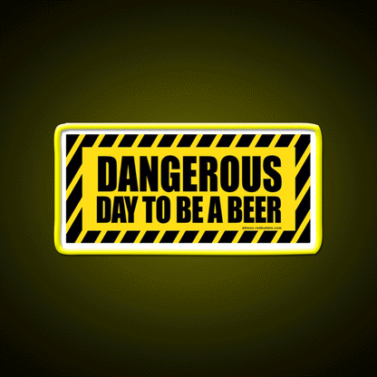 Danger Dangerous Beer Bar Decor Led Neon Sign Rgb Color - Custom LED neon sign front view