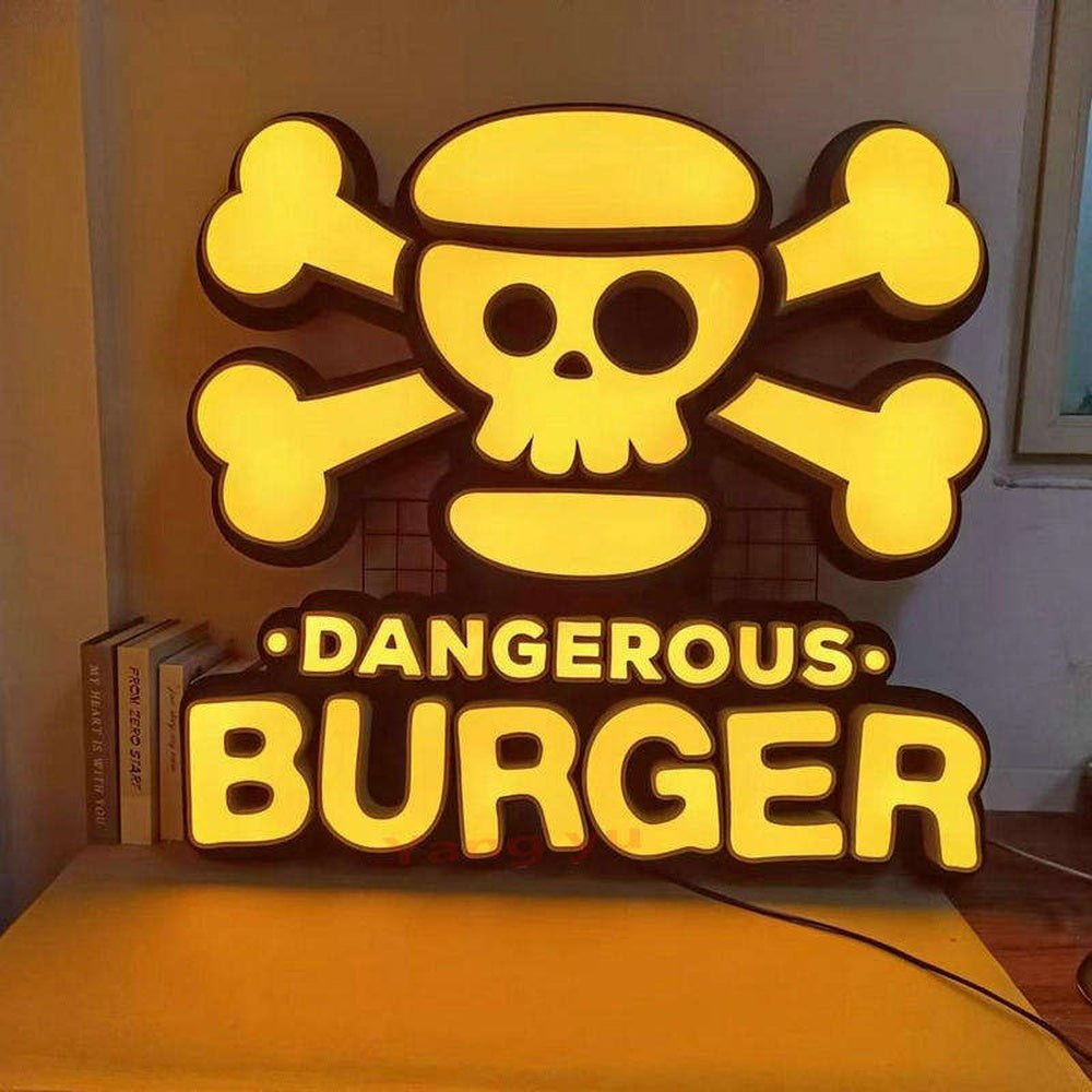 Dangerous Burger 3D Frontlit Channel Letters Led Light Sign - Shineneon