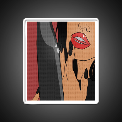 Dangerous Woman Comic Style Red Nail Salon Led Neon Sign Rgb Color - Shineneon