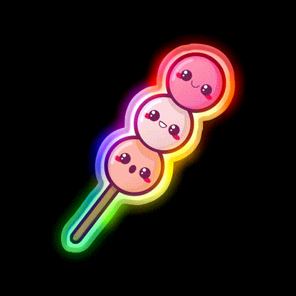 Dango Snack Food Led Neon Sign For Snack Room Rgb Color - LED neon sign close-up detail