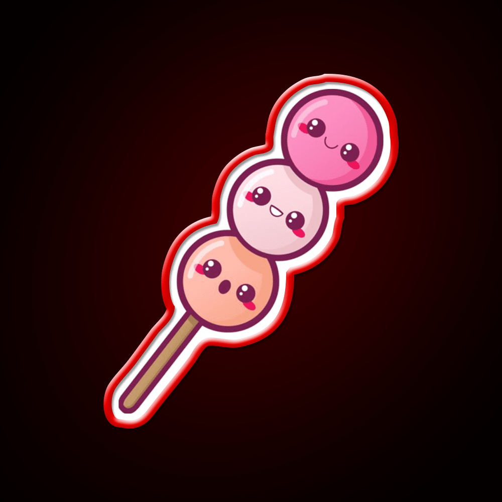 Dango Snack Food Led Neon Sign For Snack Room Rgb Color - Shineneon